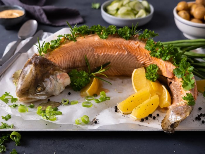 Ovnsbakt hel ørret: En smaksrik og sunn middag Ovnsbakt hel ørret: En smaksrik og sunn middag