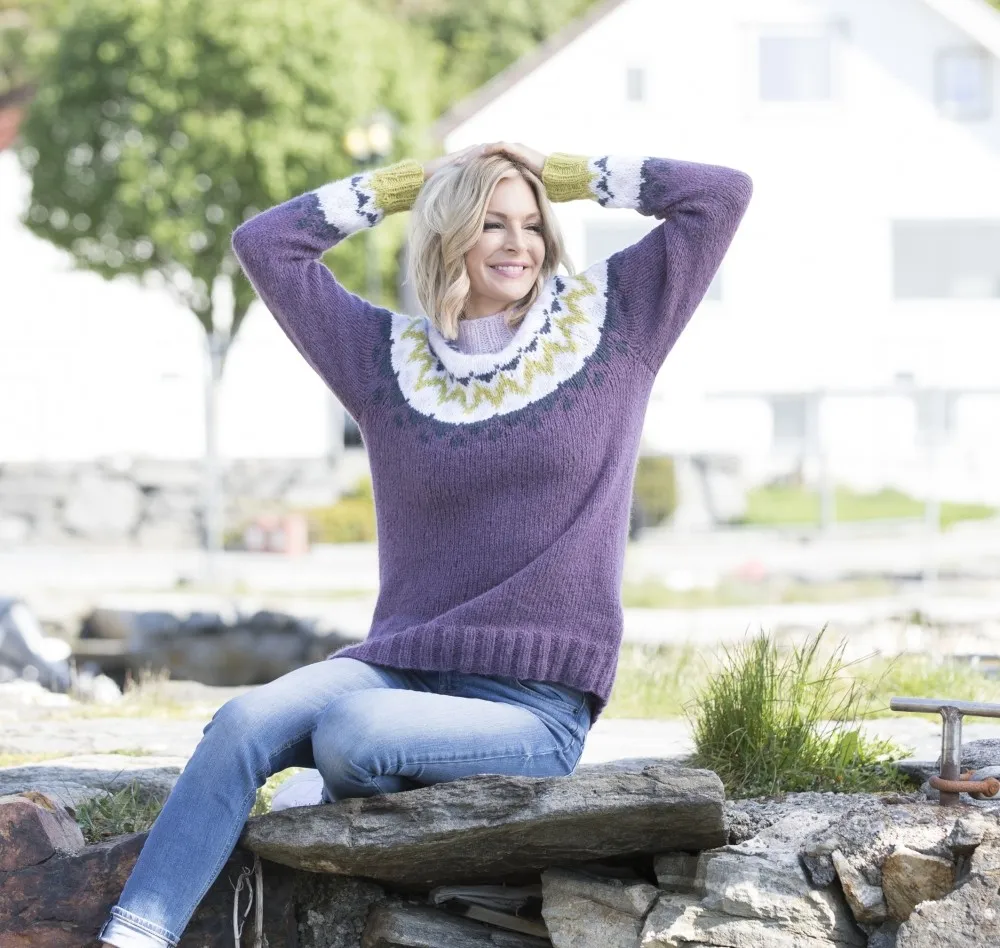 Strikkegenser dame oppskrift