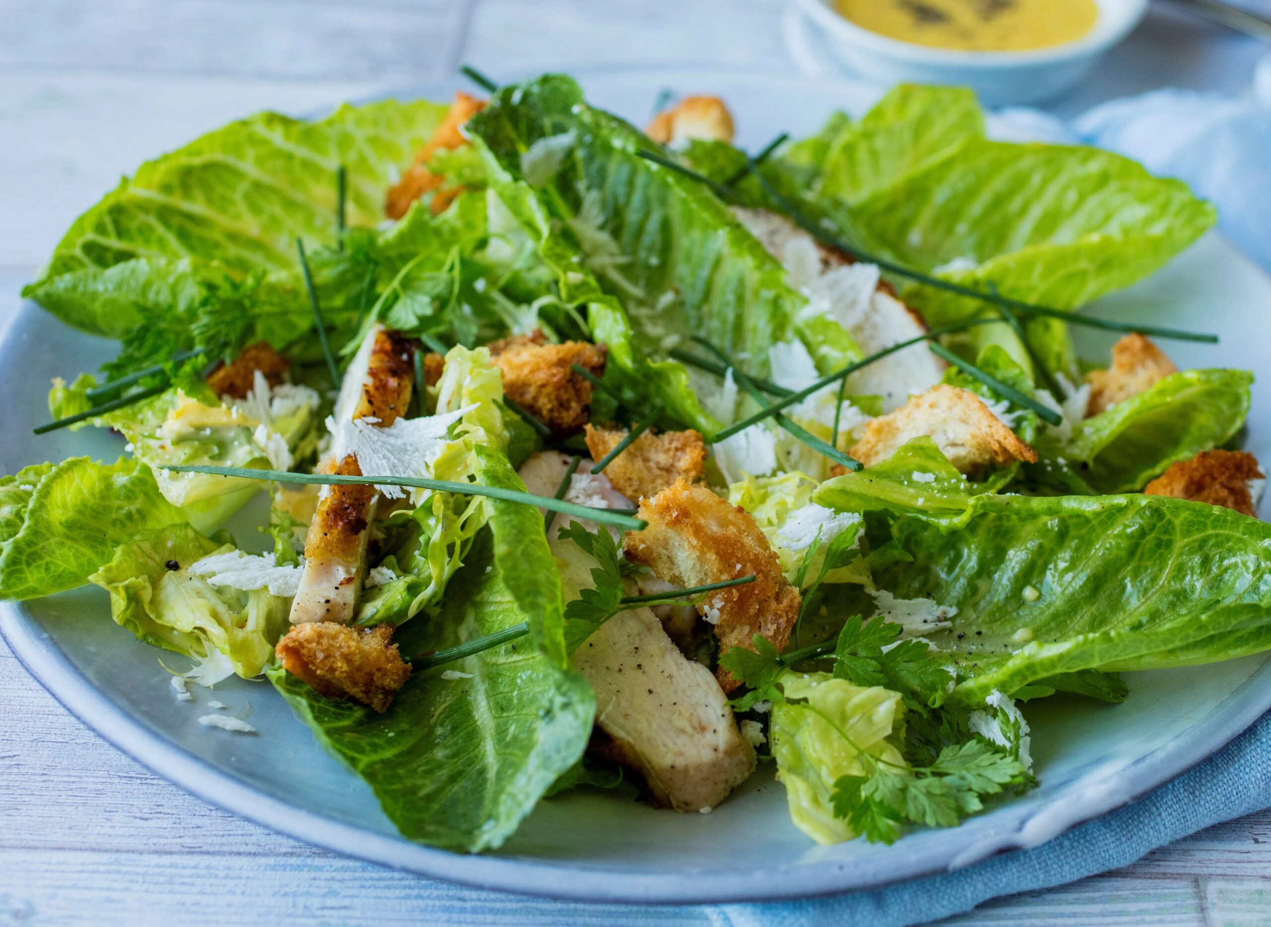 Oppskrift cæsarsalat med kylling