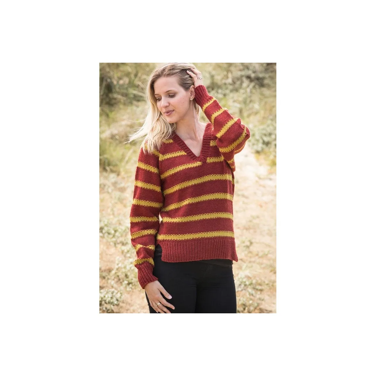 V hals genser dame oppskrift