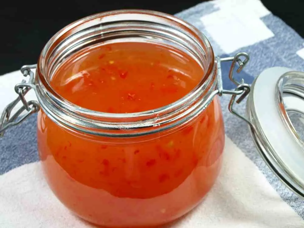 Chilisaus hjemmelaget eple frukt