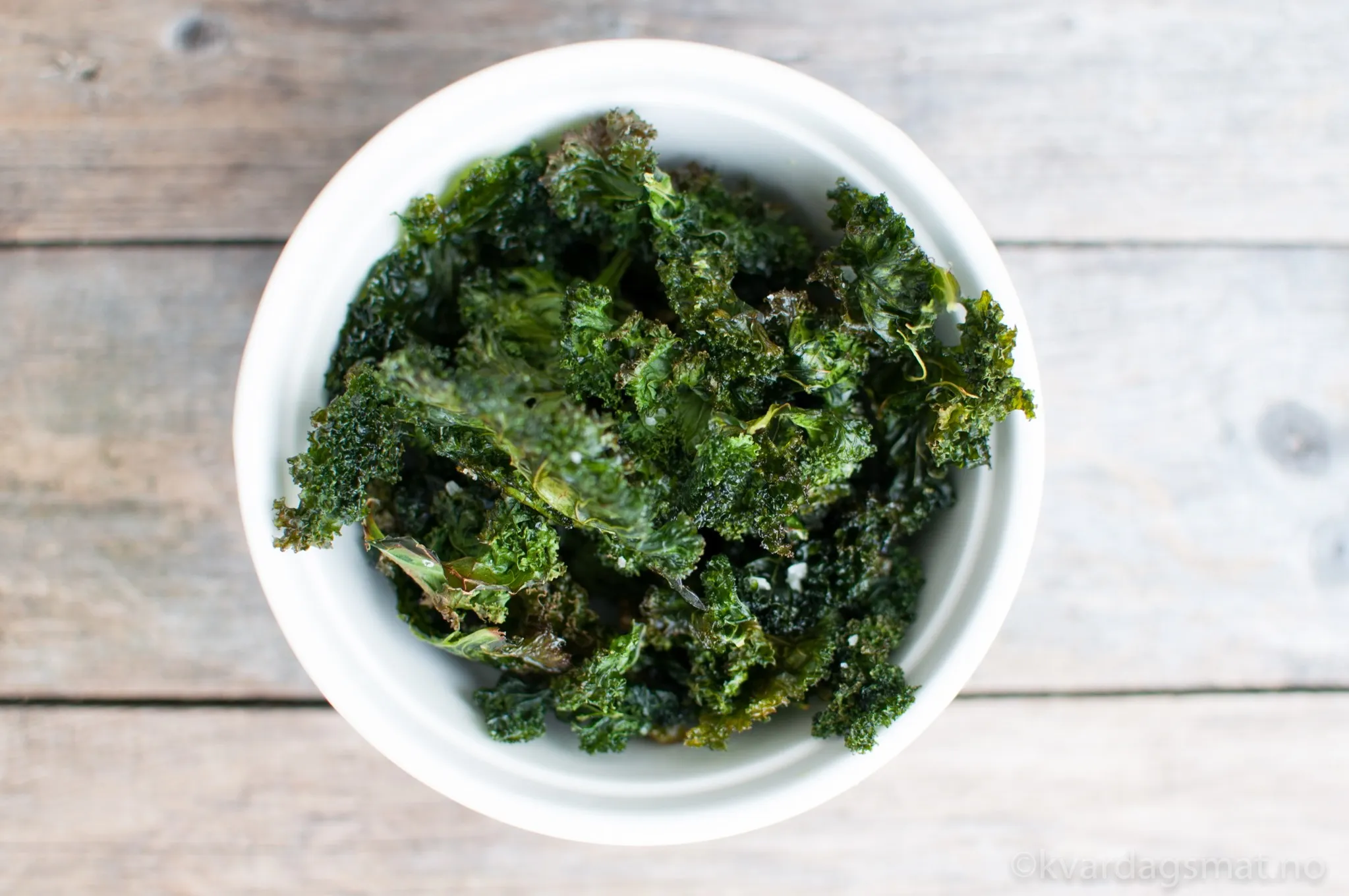 Grønnkålchips oppskrift