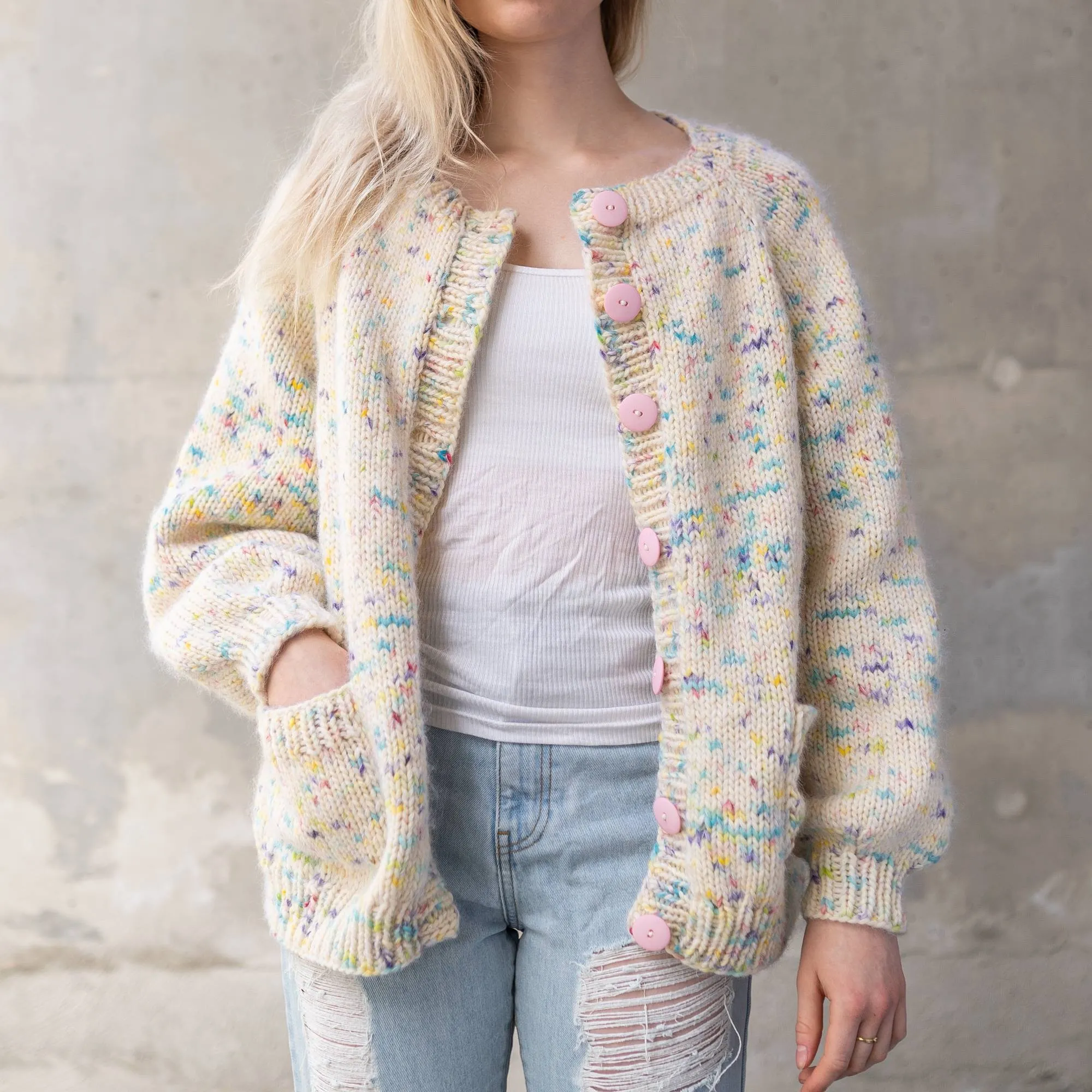 Strikkejakke barn gratis oppskrift