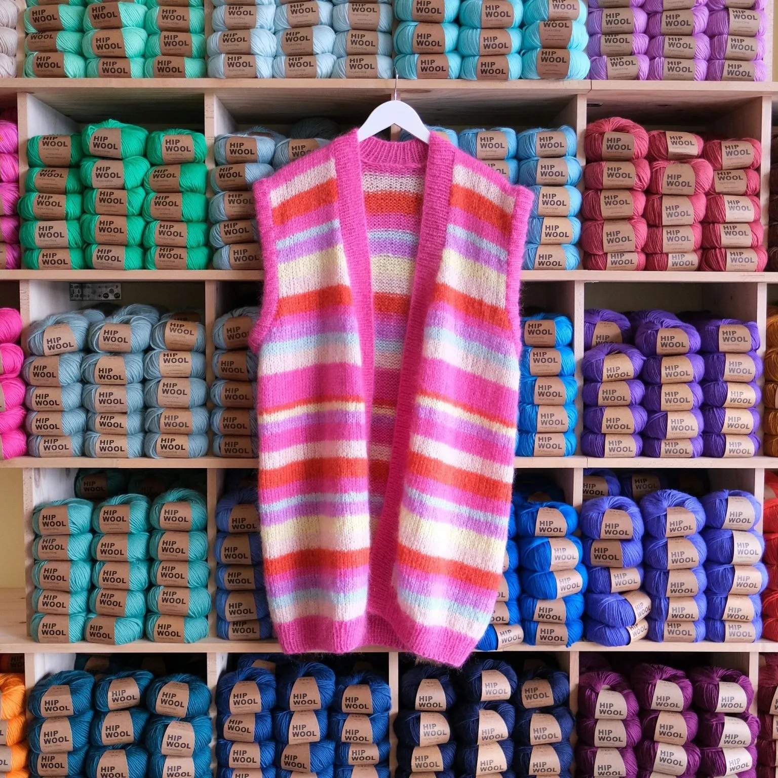 Strikkevest oppskrift