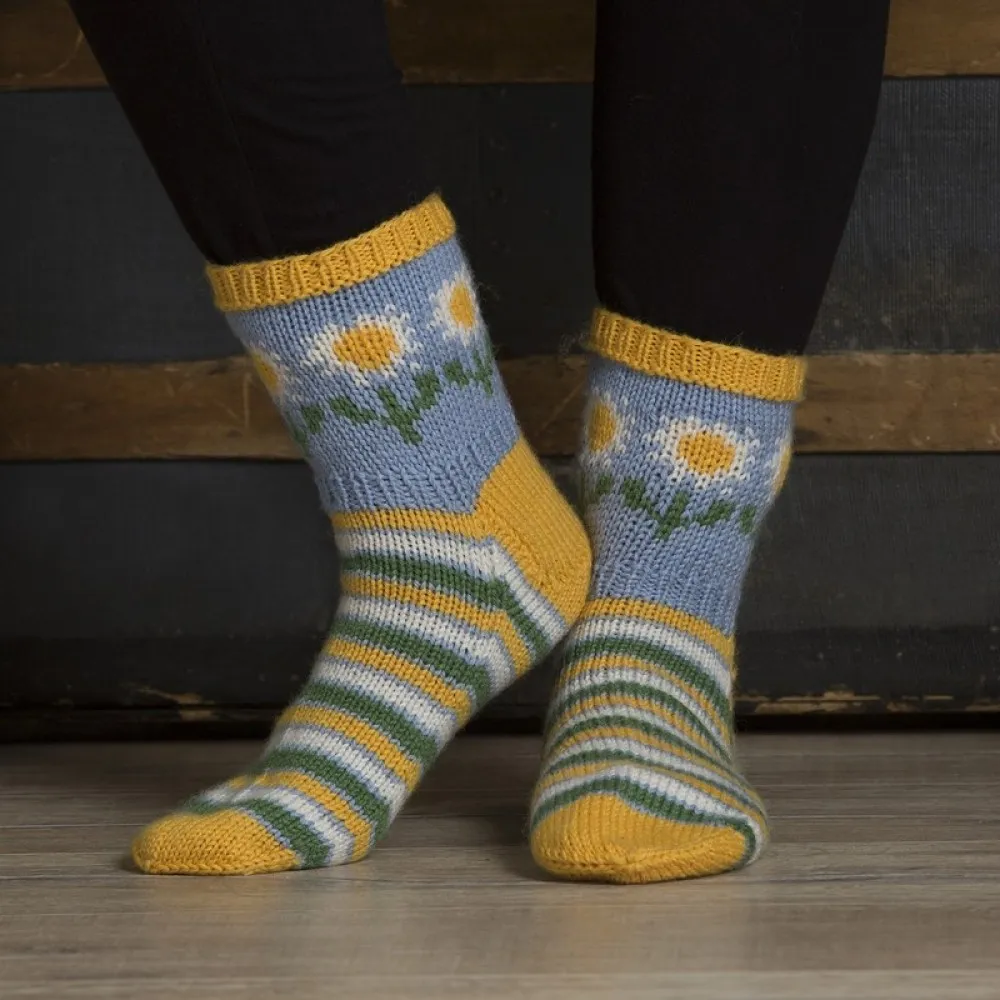 Selbumønster sokker oppskrift