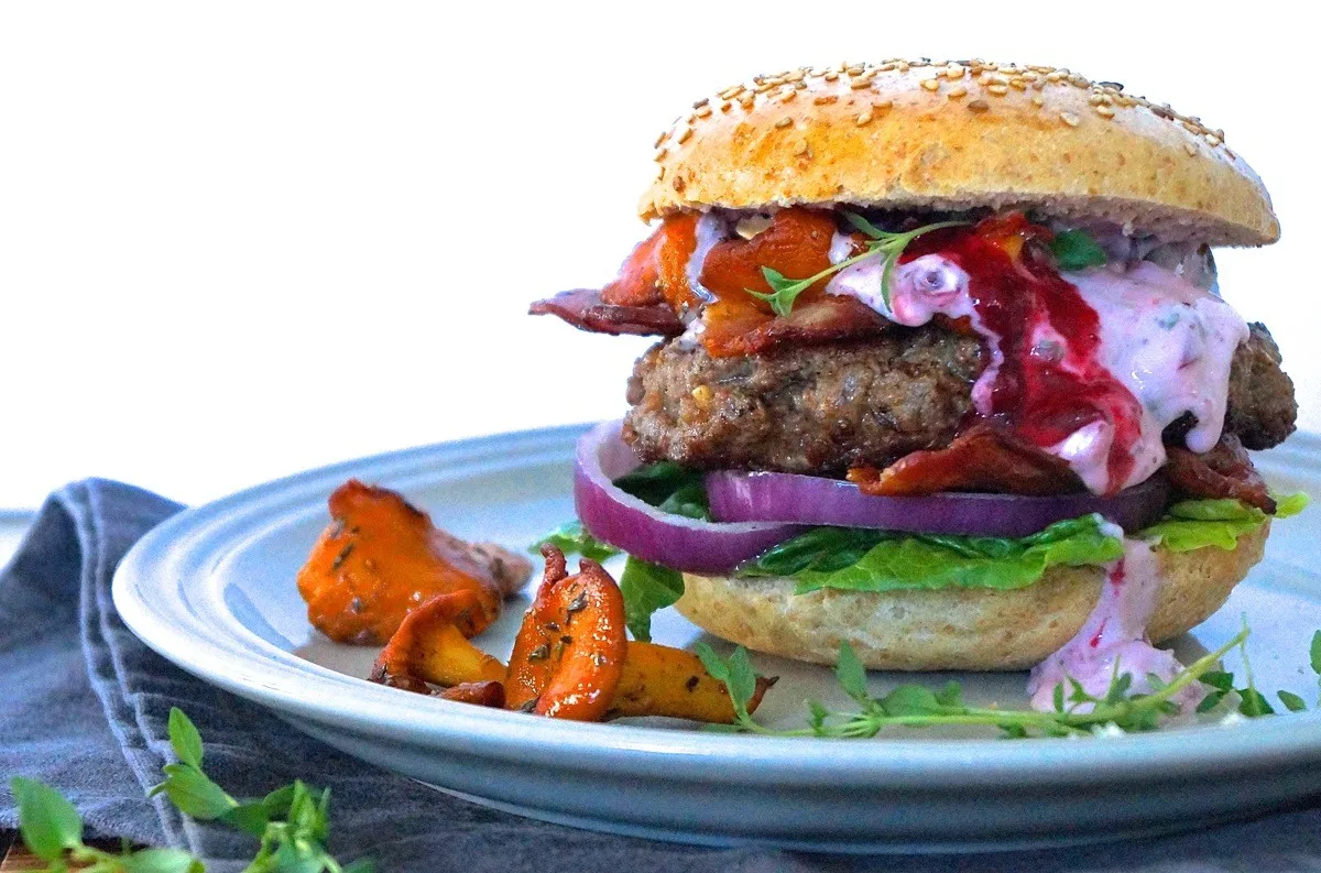 Hjorteburger oppskrift