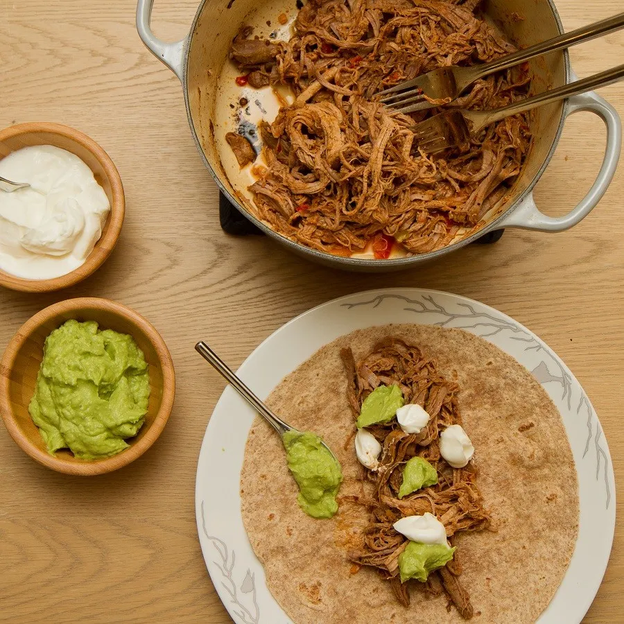 Pulled pork taco oppskrift