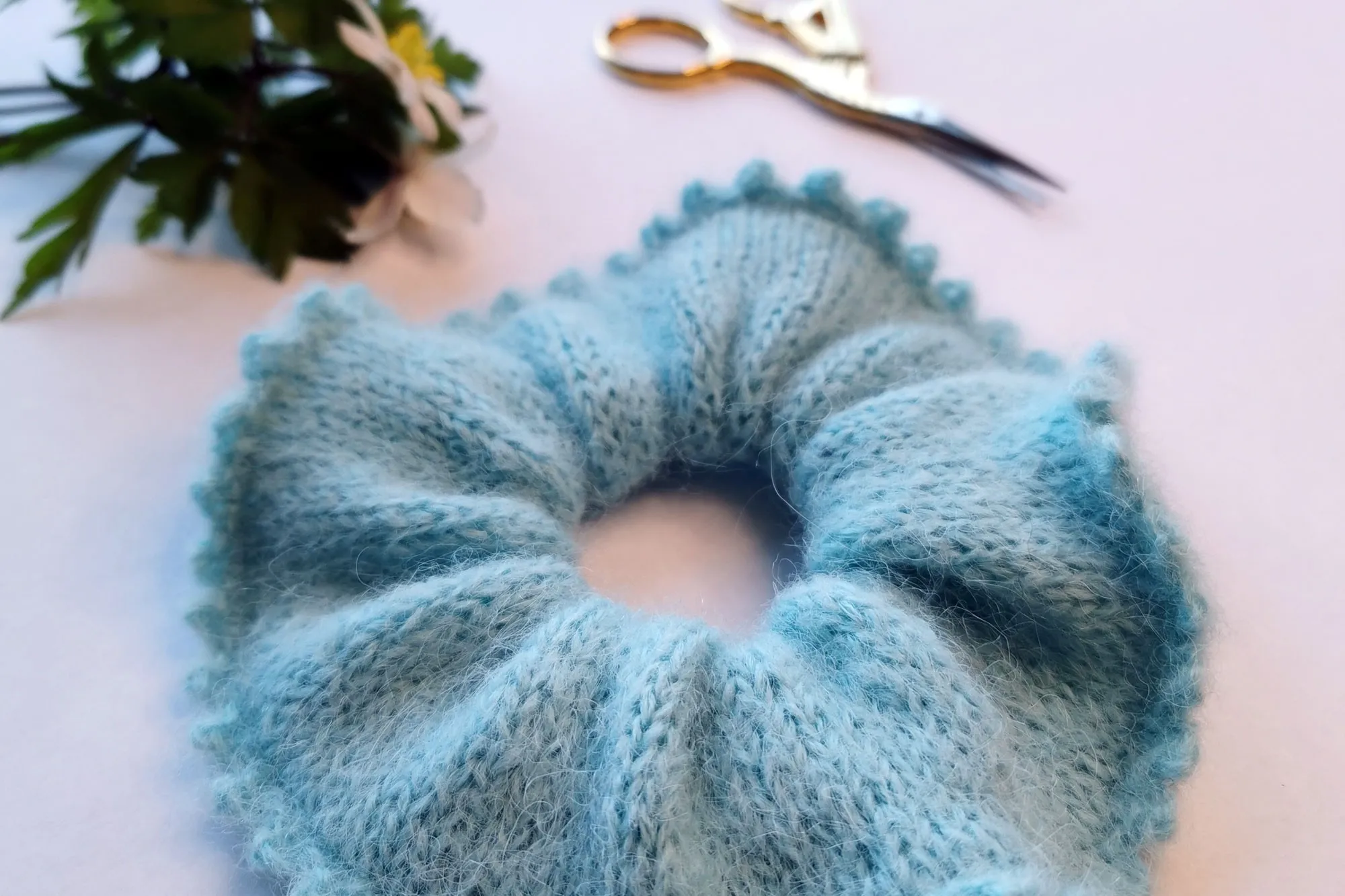 Strikket scrunchie oppskrifter