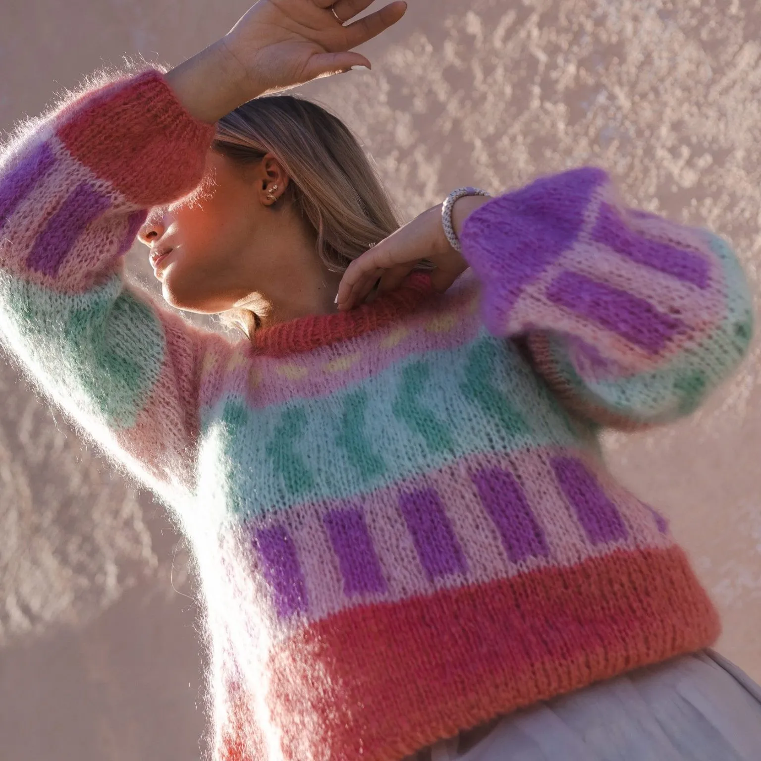 80 talls strikkegenser oppskrift