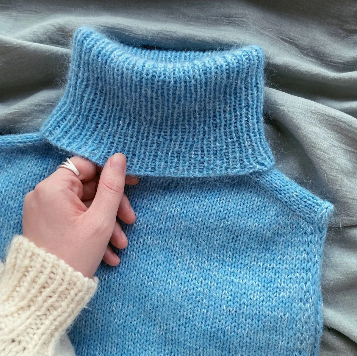 Strikket hals oppskrift voksen