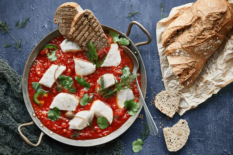 Bacalao med torsk oppskrift