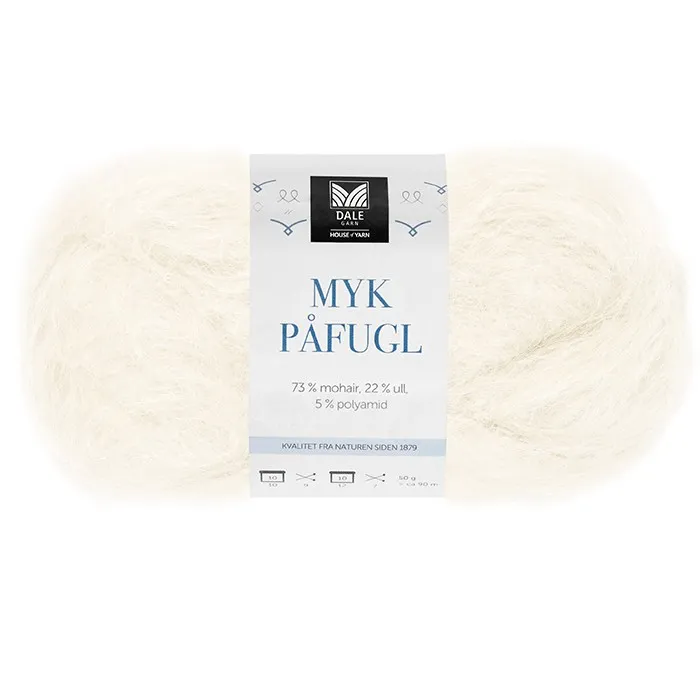 Påfugl garn oppskrift