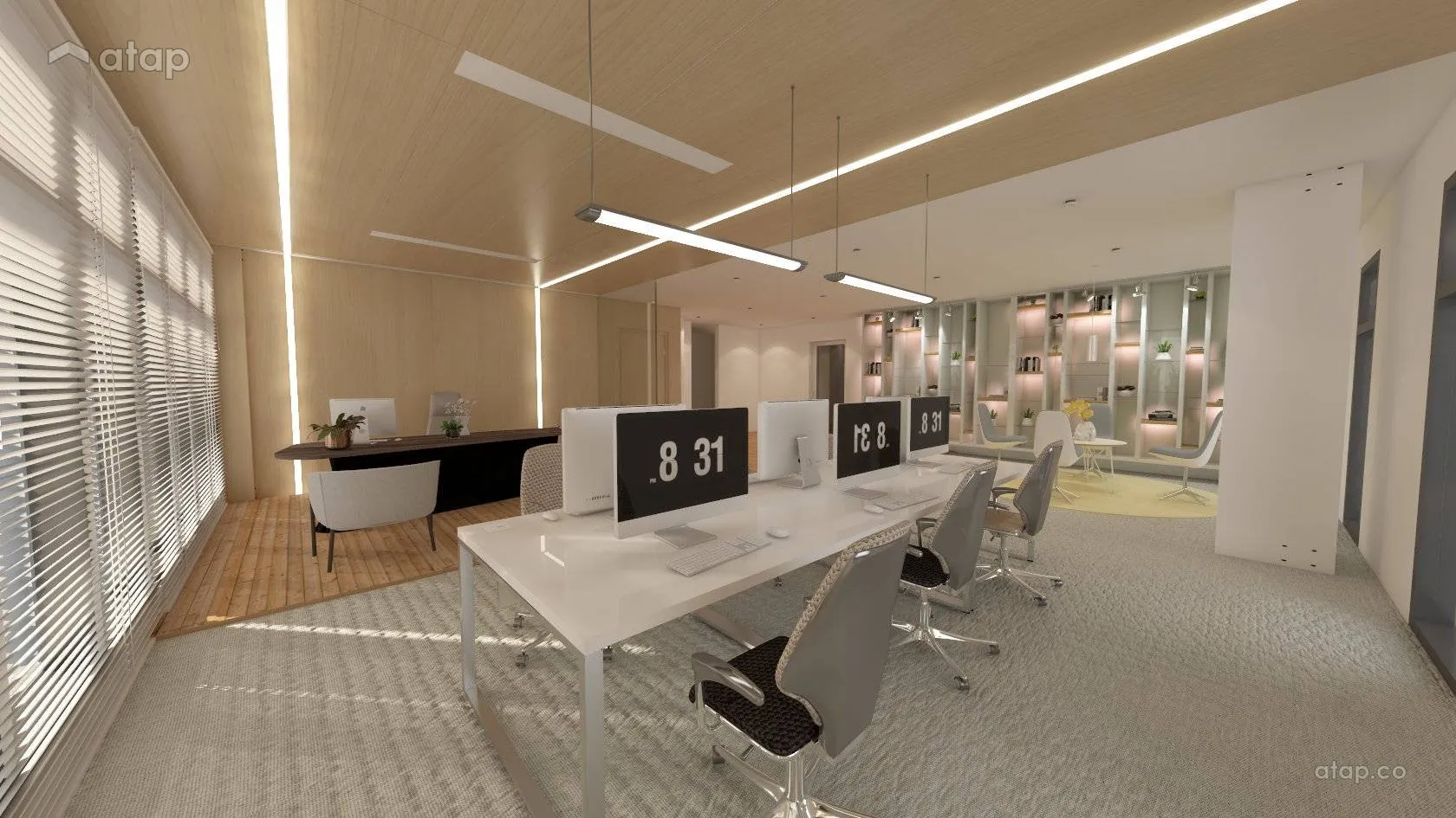 Factory office renovation bamboo nghia trong vo architecture architects interior oki ceiling archdaily interiors vtn offices hiroyuki central clothing designboom