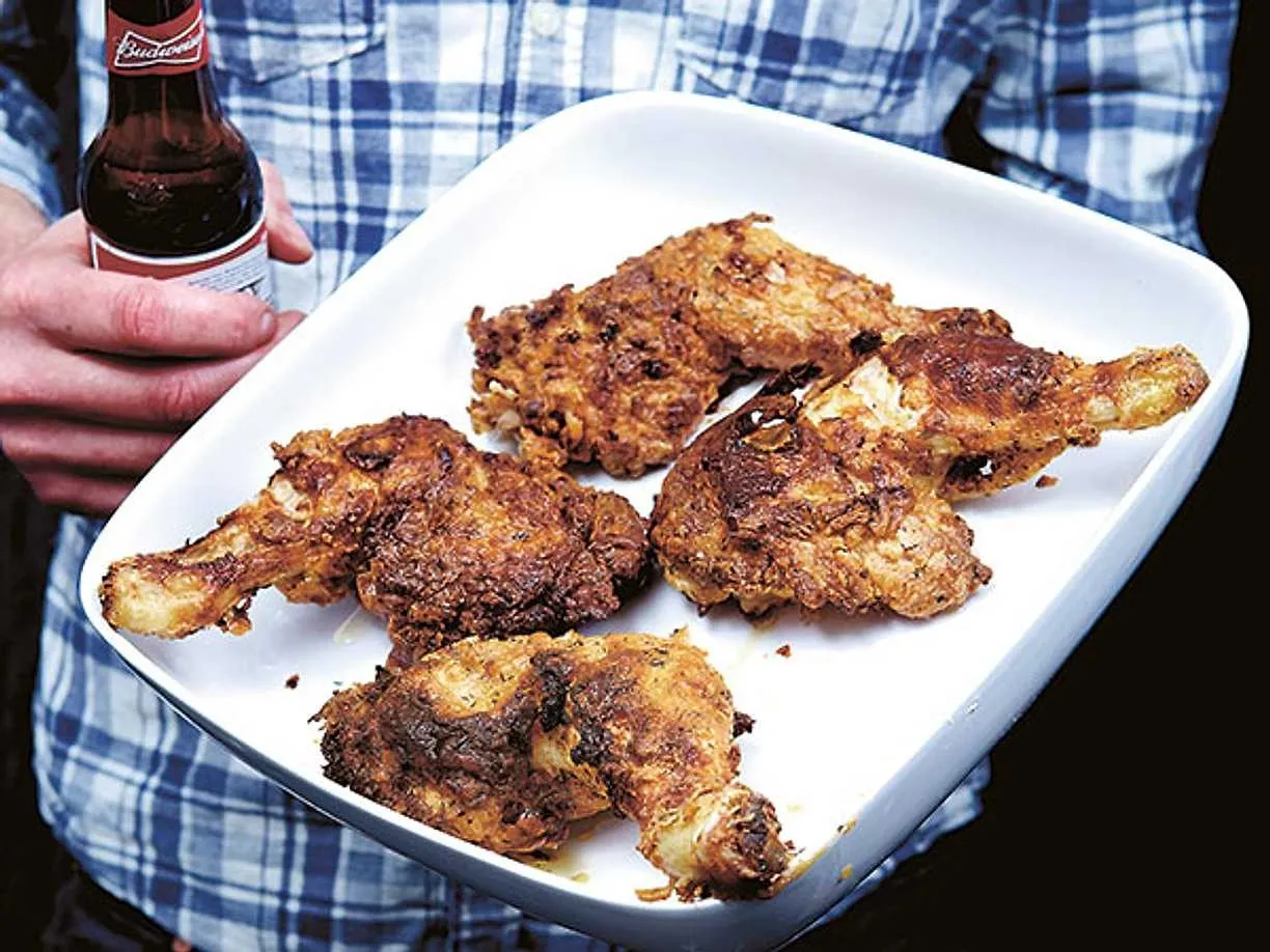 Fried chicken southern crispy baked oven make smartpoints meal worse cold skin recipe