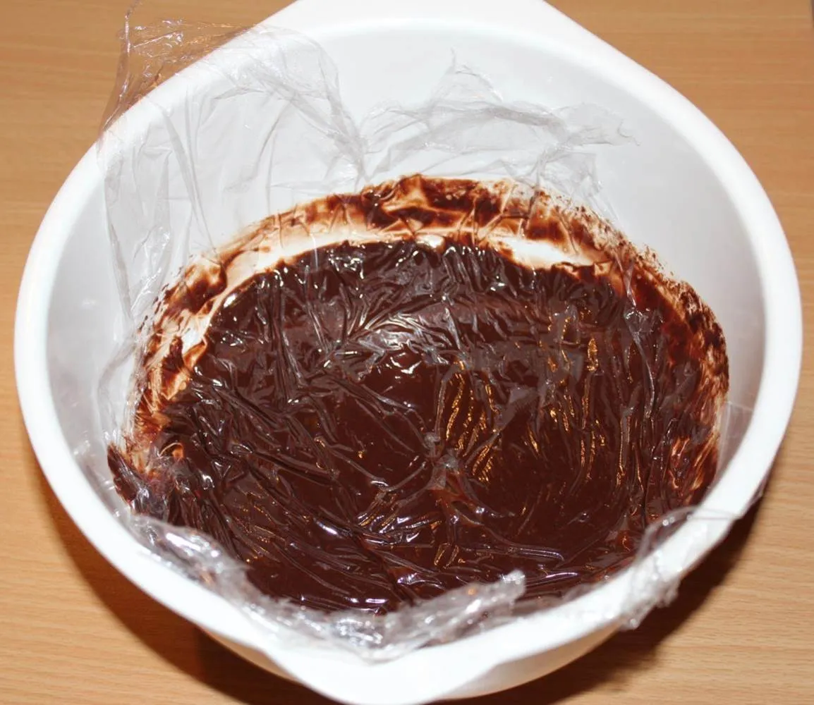 Chocolate cake ganache coffee