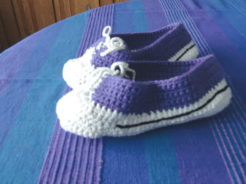 Hekle tøfler oppskrift