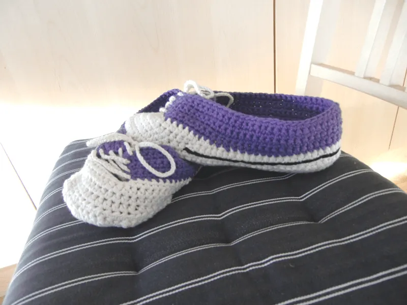 Hekle tøfler oppskrift