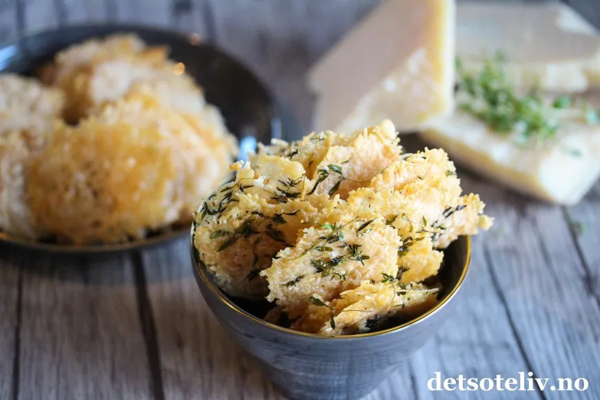 Oppskrifter ostecompagniet parmesanchips forsiden