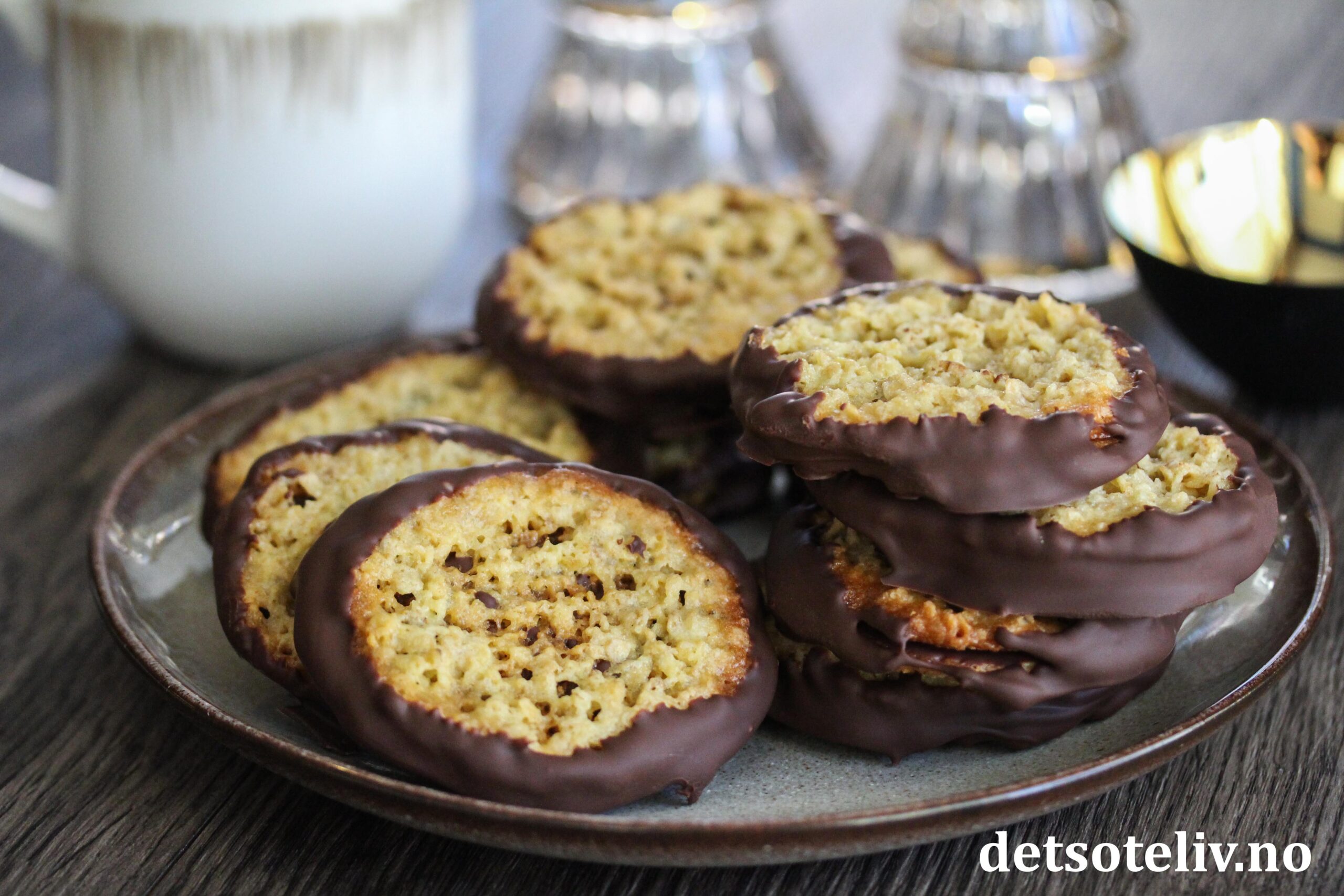 Havreflarn med sjokolade oppskrift