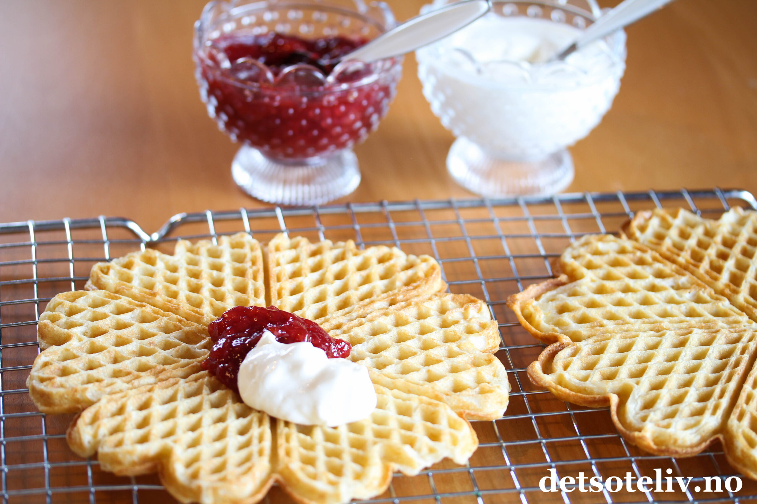 Oppskrift vafler med rømme