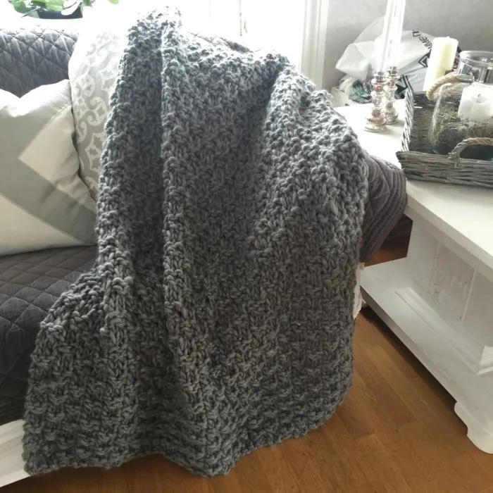 Strikke teppe oppskrift