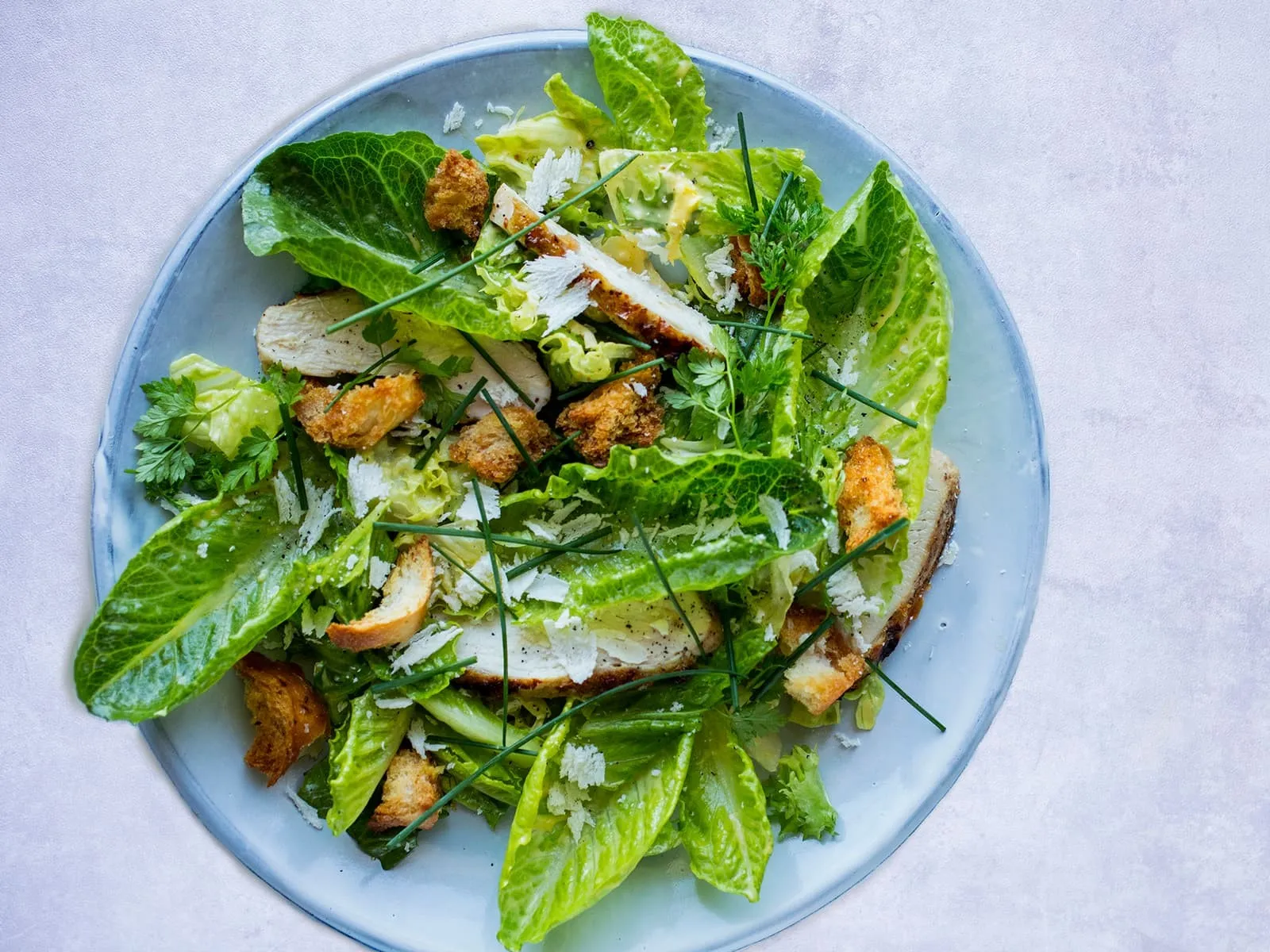 Oppskrift cæsarsalat med kylling