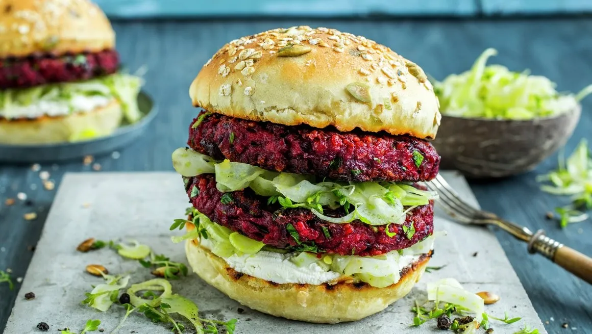 Rødbeteburger oppskrift