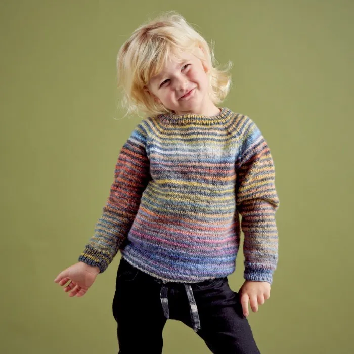 Barnegenser med rundfelling gratis oppskrift