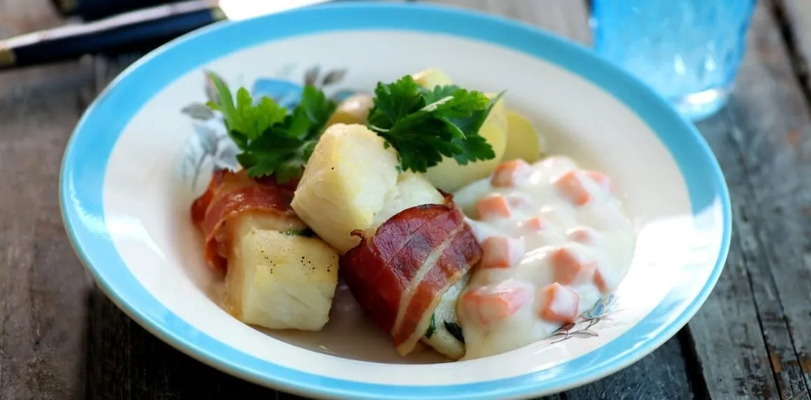 Ovnsbakt klippfisk oppskrift