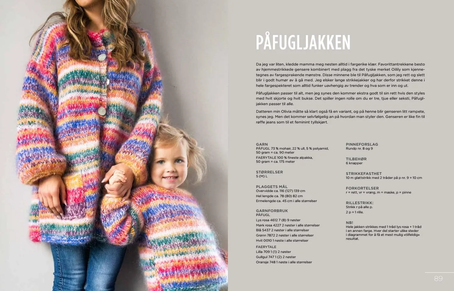 Line langmo påfugl jakke oppskrift