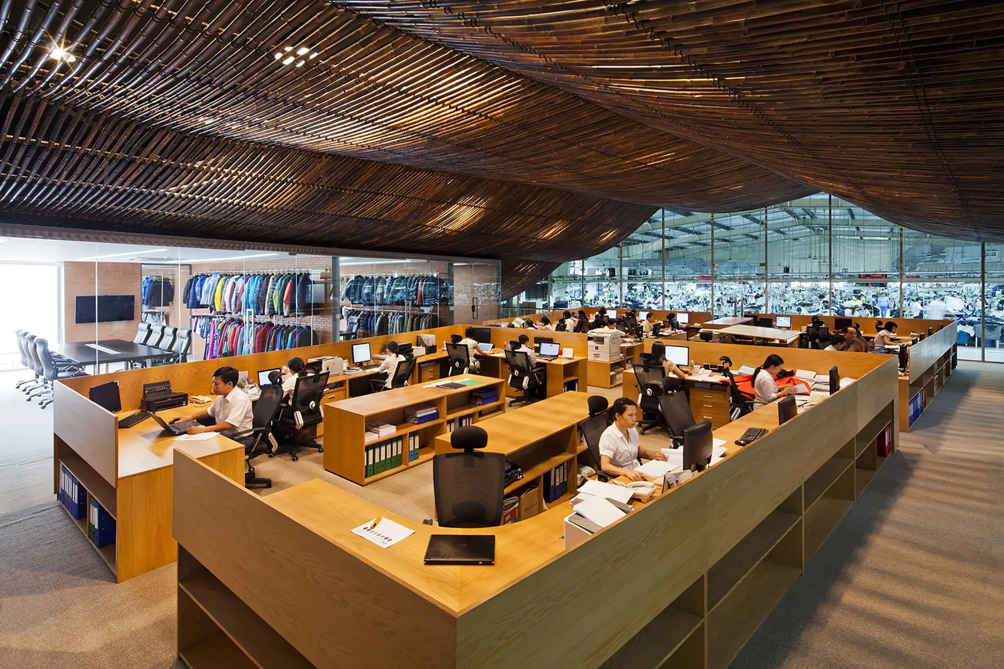 Factory dezeen vietnam office trong nghia vo renovation interior brick bamboo adds saved