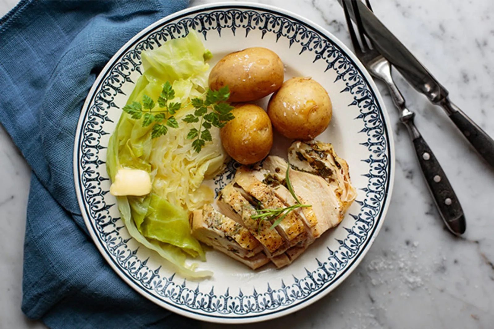 Smørdampet kveite oppskrift