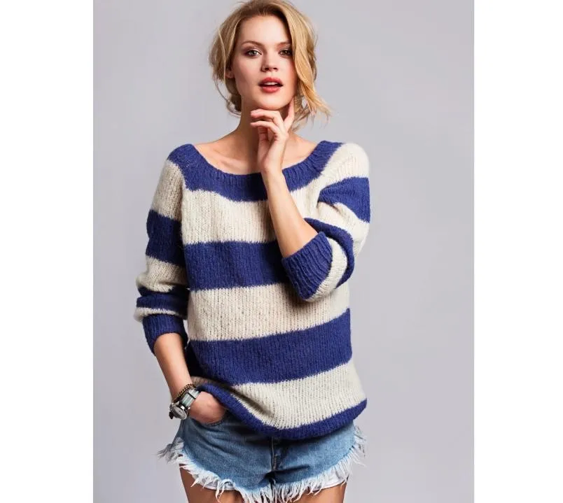 Flettestrikk genser oppskrift