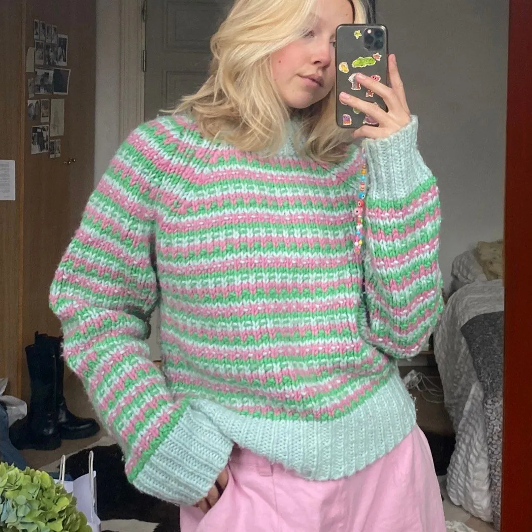 Chunky strikkegenser oppskrift