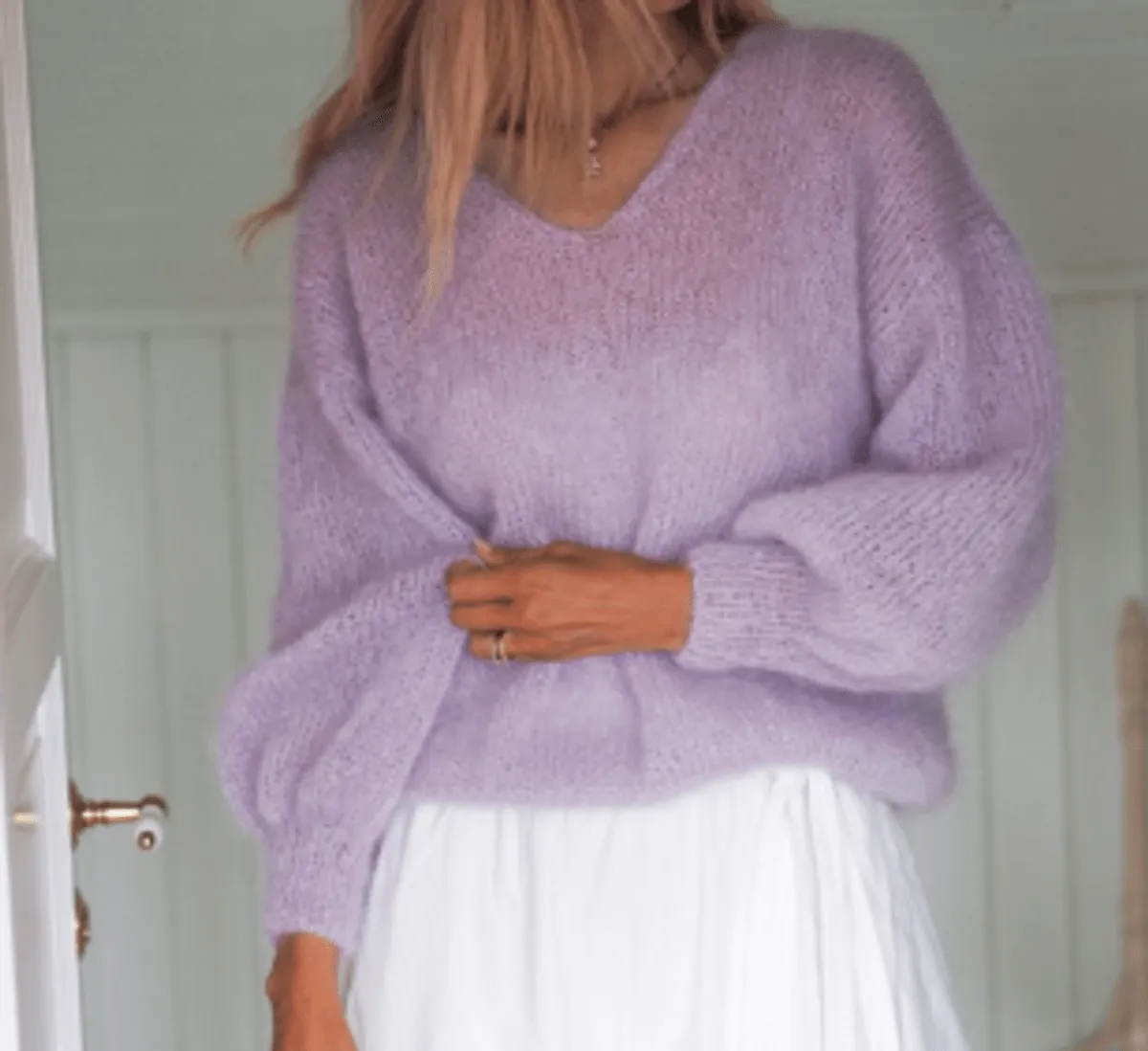 Silk mohair genser gratis oppskrift