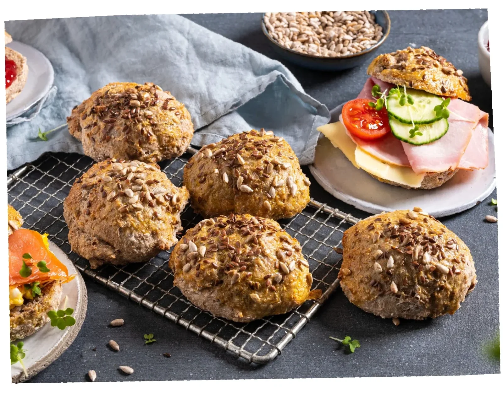 glutenfrie grove rundstykker oppskrift