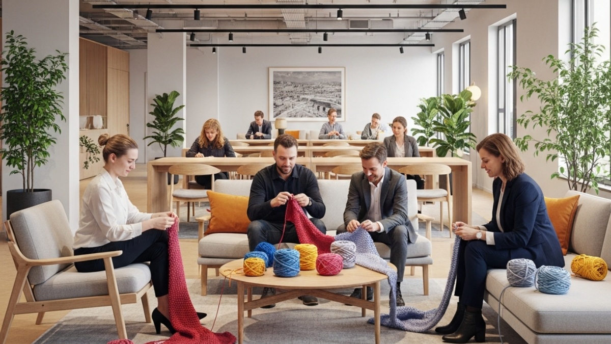co-working space strikkeoppskrifter gruppeprosjekter