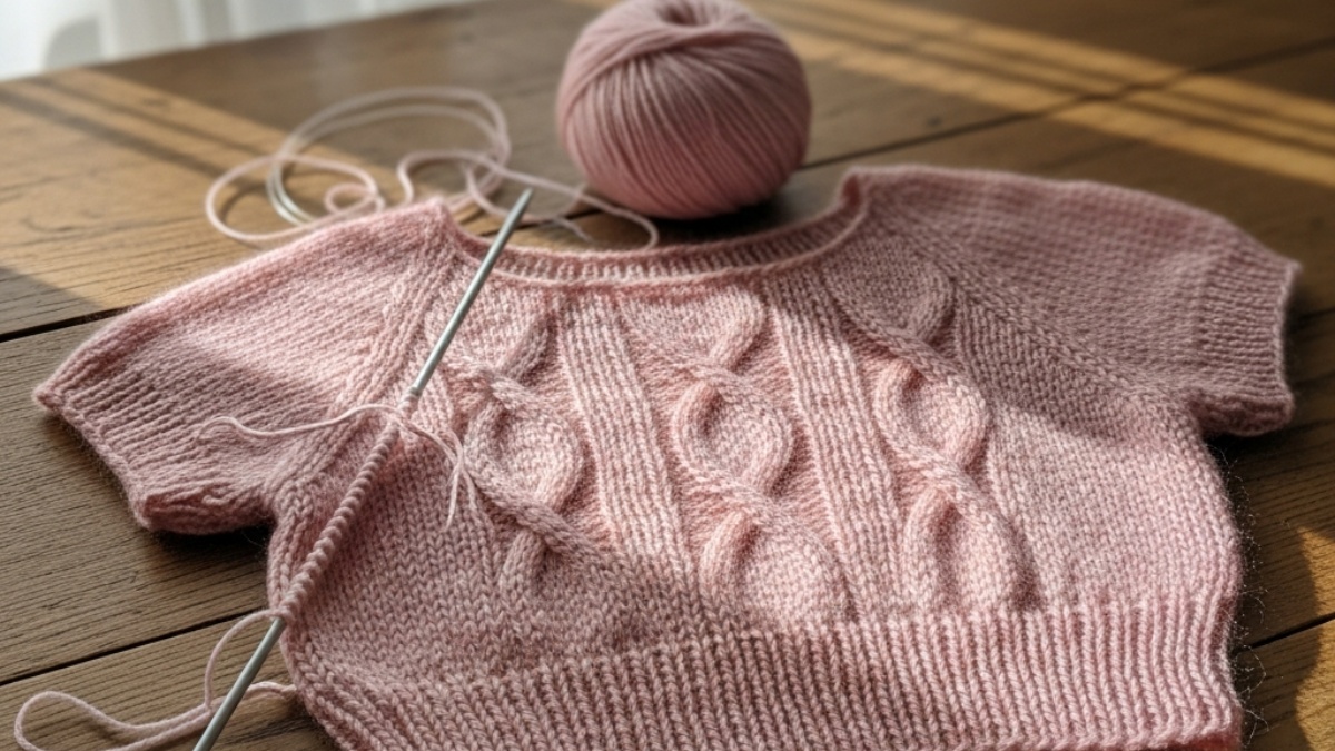 korte strikkeoppskrifter crop top tenåring