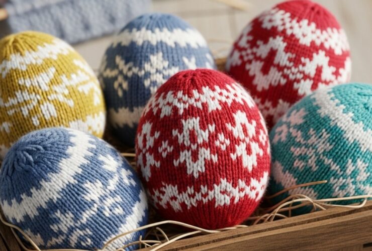 påskeegg strikkeoppskrift