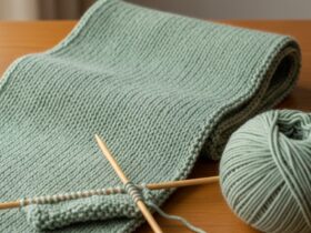 skjerf strikkeoppskrift