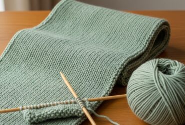 skjerf strikkeoppskrift