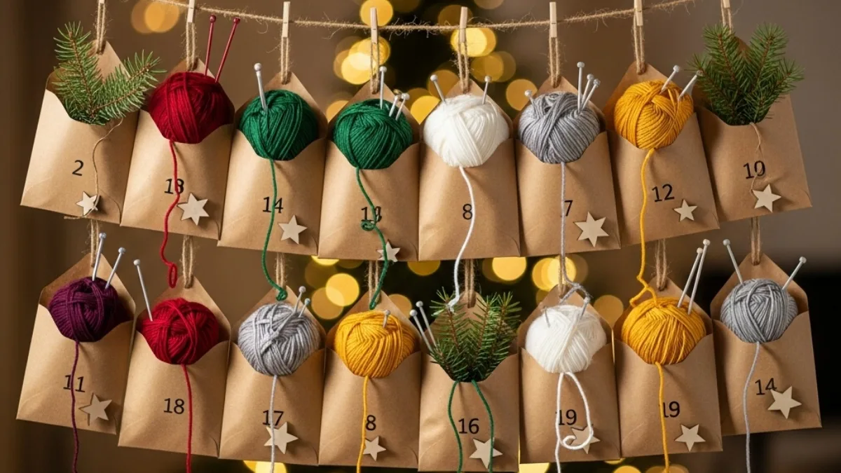 strikkeoppskrifter advent strikkekalender mønster