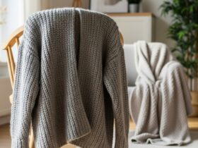 strikkeoppskrifter alpakkagarn dame cardigan