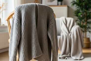 strikkeoppskrifter alpakkagarn dame cardigan