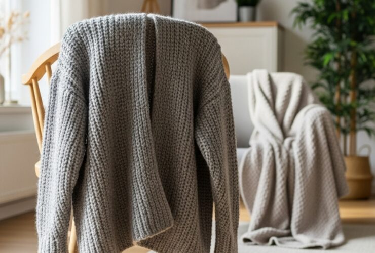 strikkeoppskrifter alpakkagarn dame cardigan