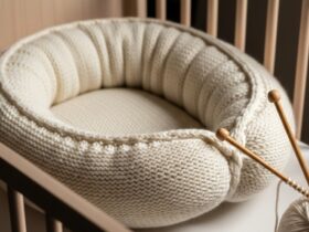 strikkeoppskrifter babynest strikk mønster