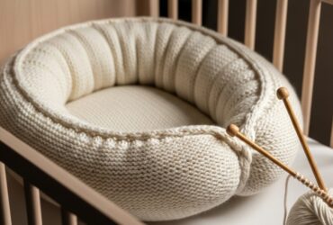 strikkeoppskrifter babynest strikk mønster