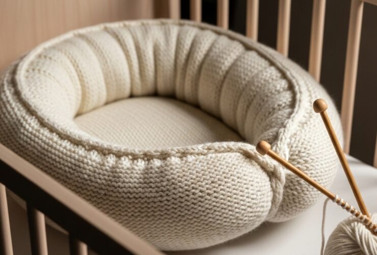 strikkeoppskrifter babynest strikk mønster