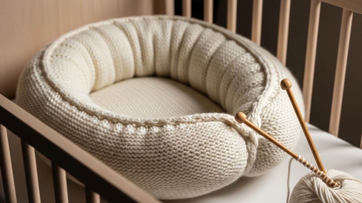 strikkeoppskrifter babynest strikk mønster