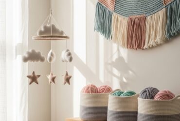 strikkeoppskrifter babyrom dekorasjoner